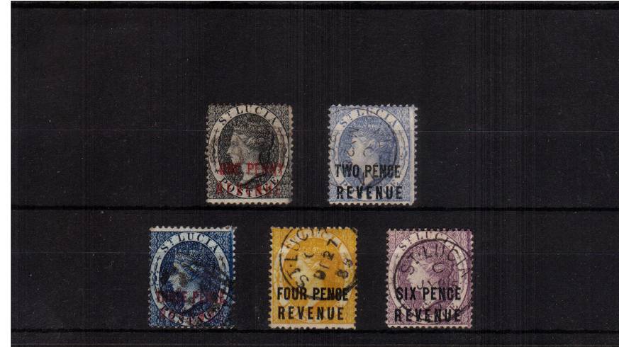 The POSTAL FISCALS set of five fine used. SG Cat 131
<br/><b>UEU</b>