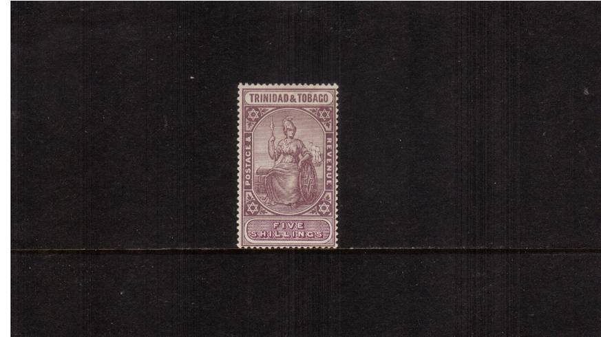 5/- Dull Purple and Mauve<br/>A fine very lightly mounted mint single.
<br/><b>UEU</b>