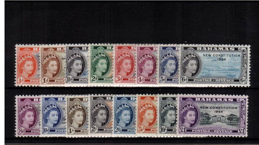 The  <b>''NEW CONSTITUTION''</b> 1964 set of sixteen  very lightly mounted mint.<br/><b>UFU</b>