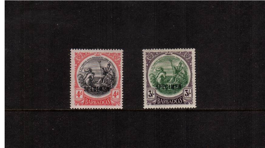 The Colours changed set of two lightly mounted mint overprinted ''SPECIMEN''. Superb!
<br/><b>UHU</b>