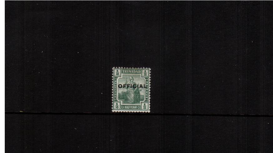 The 絛 Green ''Britannia'' overprinted ''OFFICIAL'' lightly mounted mint.