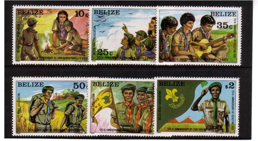 Baden-Powell Scouts set of six superb unmounted mint