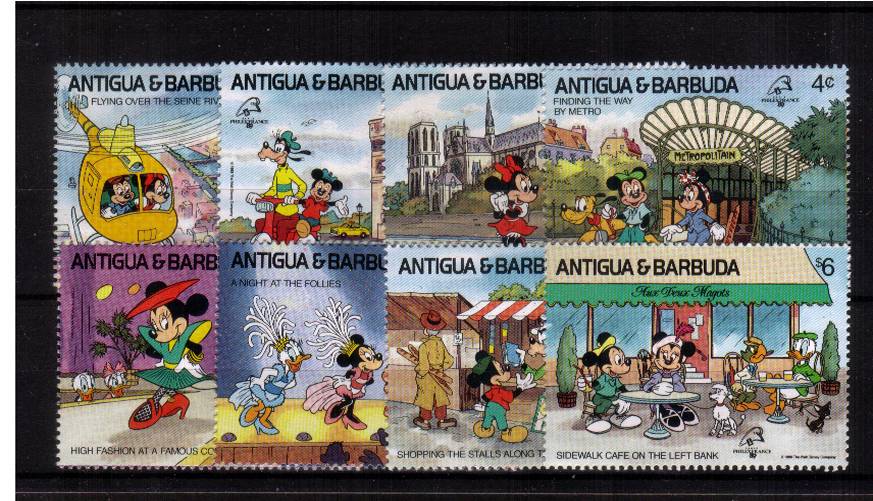Disney - ''Philexfrance 89'' Stamp Exhibition - Paris<br/>A superb unmounted mint set of eight.