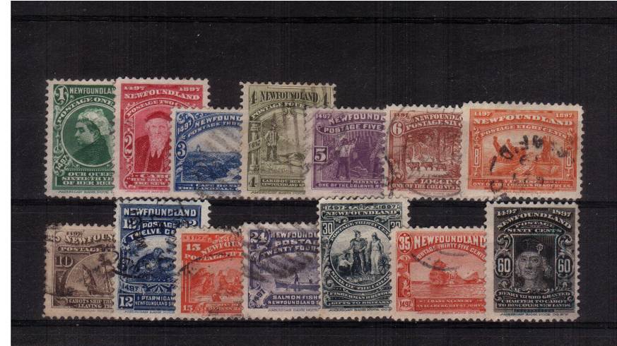 400th Anniversary of Discovery of Newfoundland and 60th Year of Victoria<br/>
A good sound used set of fourteen with each stamp lightly cancelled. SG Cat 325
<br/><b>QAX</b>