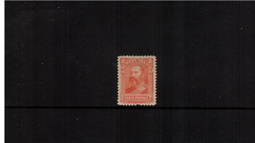 2c Scarlet - King Edward<br/>
A mounted mint spacefiller with nibbled perf at foot. SG Cat 22