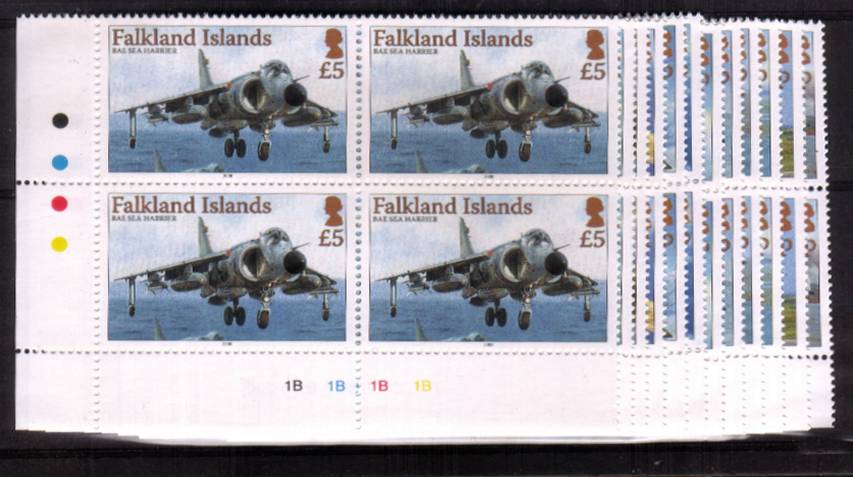 The Aircraft definitive set of twelve superb unmounted mint cylinder blocks of four.