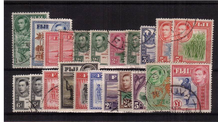 A superb fine used set of twenty-two with each stamp having a selected cancel. Difficult set to build!
<br/><b>QCX</b>