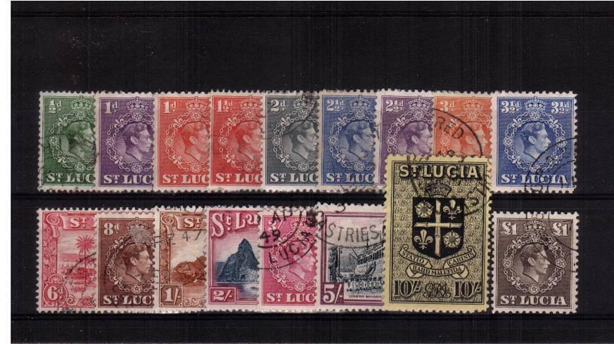 A superb fine used set of seventeen each stamp cancelled with a CDS cancel.
<br/><b>QCX</b>