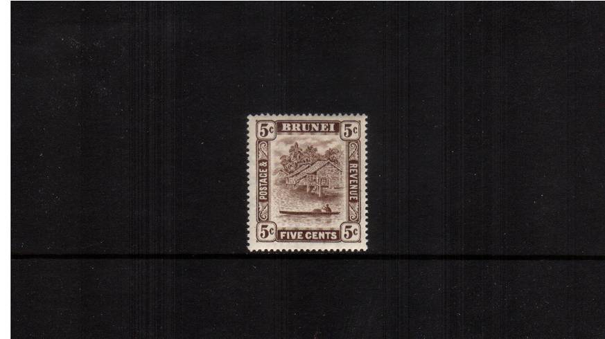 5c Chocolate<br/>
A fine lightly mounted mint single. SG Cat 25 
<br/><b>QDX</b>