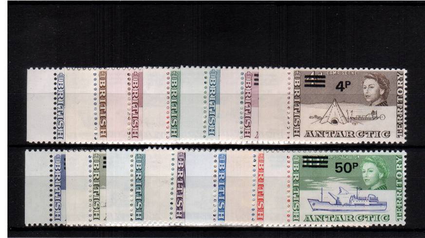 The Decimal overprint set of fourteen all left side marginal superb unmounted mint.<br/><b>QDX</b>