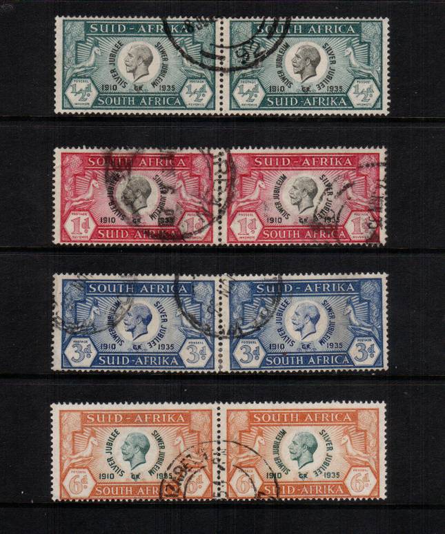 Silver Jubilee set of four se-tenant pairs superb fine used. 
<br/><b>SEARCH CODE: 1935JUBILEE</b>
<br/><b>QDX</b>