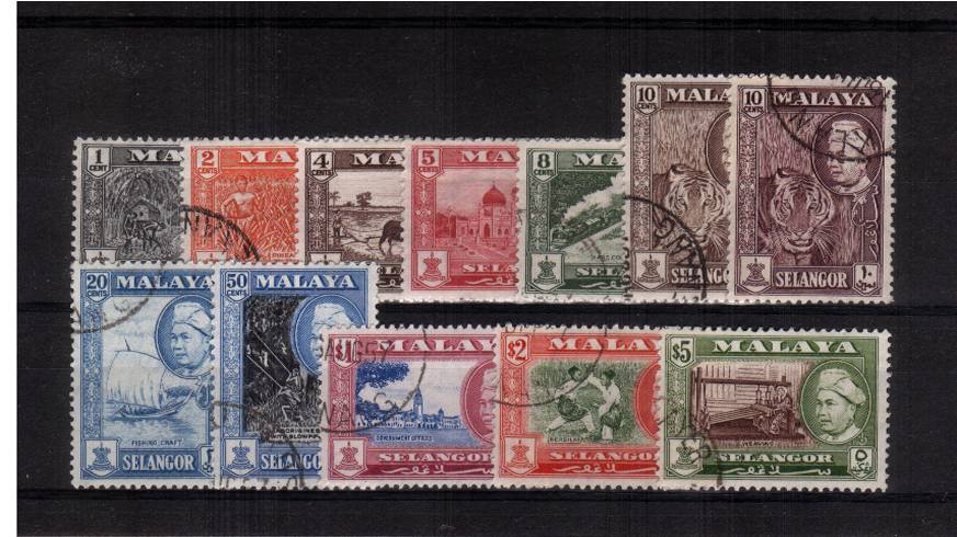 A superb fine used set of twelve each stamp with a selected CDS cancel.
<br/><b>QDX</b>