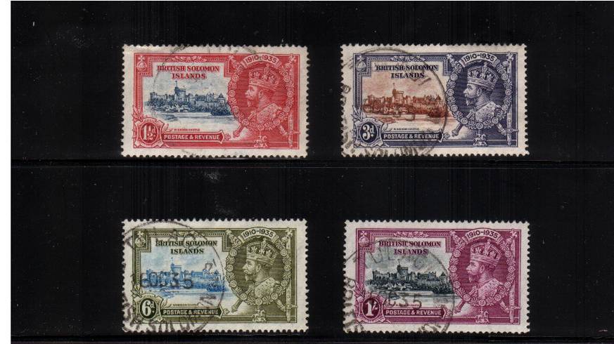Silver Jubilee set of four superb fine used.
<br/><b>SEARCH CODE: 1935JUBILEE</b><br/><b>QDX</b>