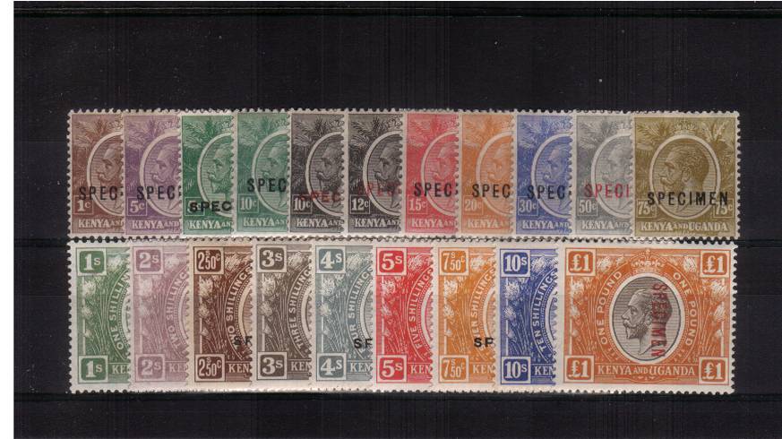 The ''SPECIMEN'' complete set of twenty fine very lightly mounted mint. A lovely fresh set! SG Cat 850
<br/><b>QFX</b>