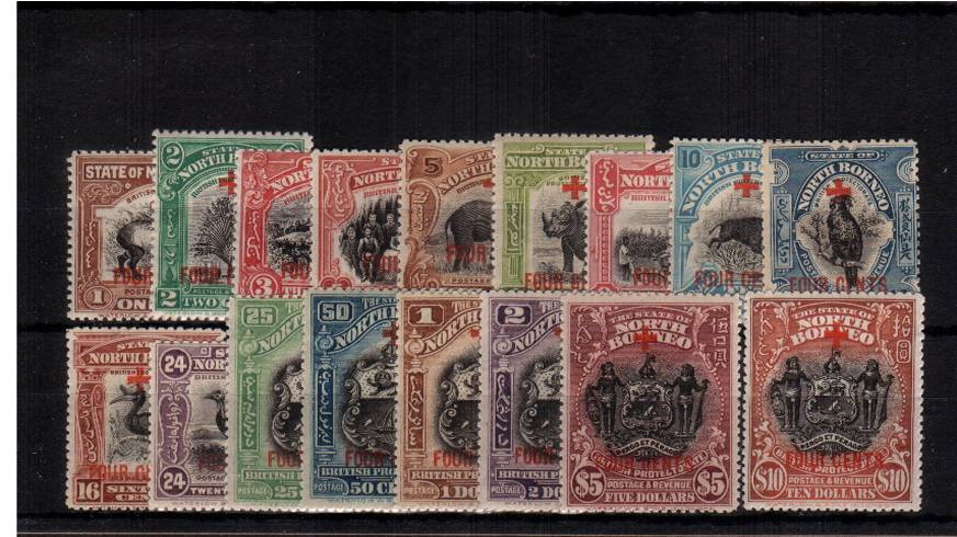 The Red Cross set of seventeen very lightly mounted mint. A stunning very bright and fresh set. Exceptional quality!<br/><b>QGX</b>