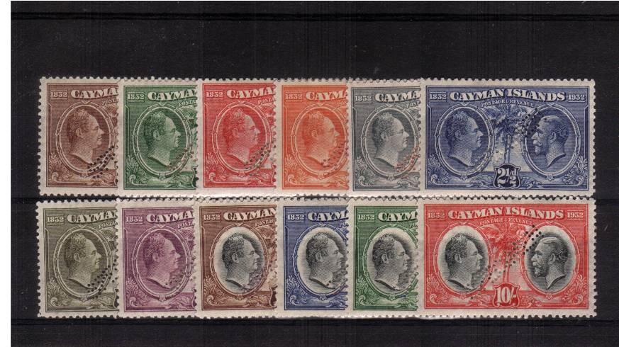 The Centenary set of twelve perfined SPECIMEN fine very lightly mounted mint. Rare set! SG Cat 600
<br/><b>QGX</b>