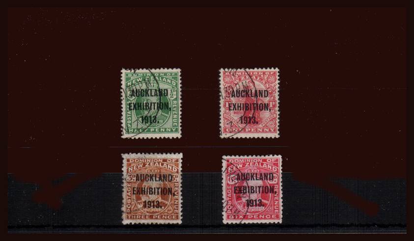 Auckland Industrial EXhibition 1913<br/>
A lovely superb fine used set of four. SG Cat 600
<br/><b>QGX</b>