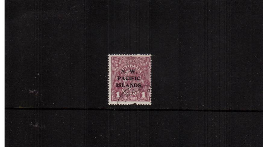1d Violet George Head  overprinted ''N.W. PACIFIC ISLANDS.''<br/>
A superb fine used CANCELLED TO ORDER single cancelled with a RABAUL double ring CDS.<br/>Mark at foot is from cancel.<br/>The stamp is mounted and has full gum!<br/><b>QGX</b>