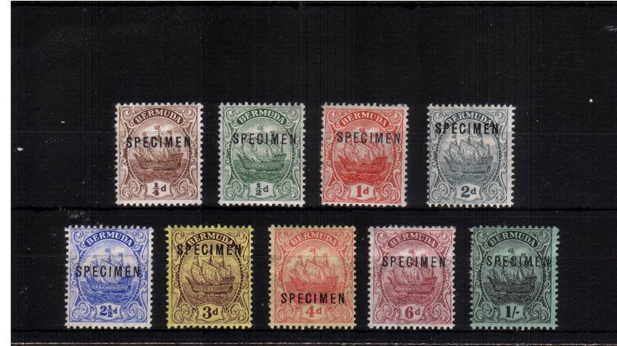 The Multiple Crowns set of nine overprinted ''SPECIMEN'' good mounted mint. SG Cat 475
<br/><b>QGX</b>