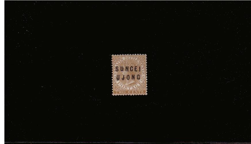 2c Brown overprinted <b>''SUNGEI UJONG'' </b>SG types 12 and 14<br/>
Am unused single. SG Cat 250
<br/><b>QHX</b>