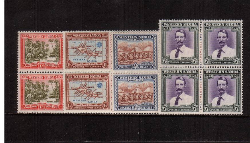 The 25th Anniversary of New Zealand Control set of four superb unmounted mint blocks of four. 
<br/><b>QHX</b>