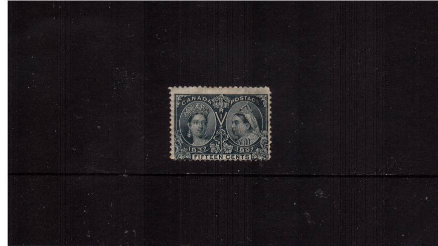15c Slate Queen Victoria Jubilee Issue<br/>
An unused stamp with gum but some minor faults. SG Cat 140
<br/><b>QJX</b>