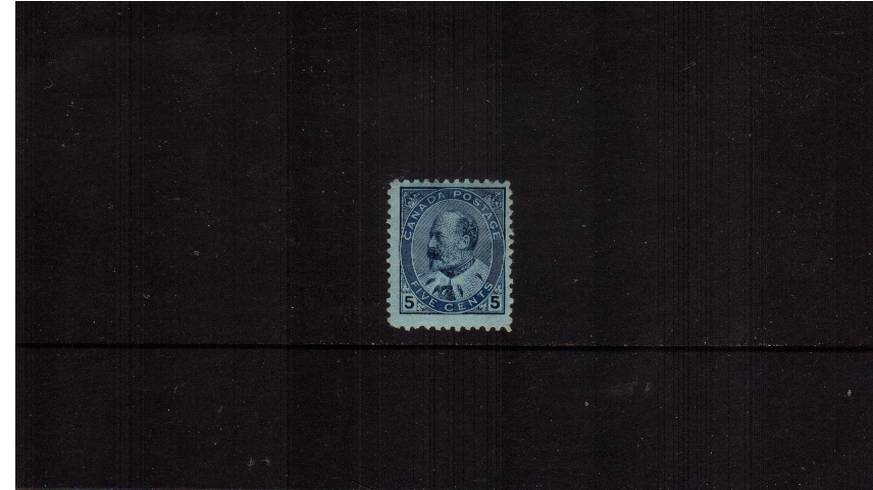 5c Blue on Bluish Paper<br/>
A good mounted mint single. SG Cat 90.00<br/><b>QJX</b>