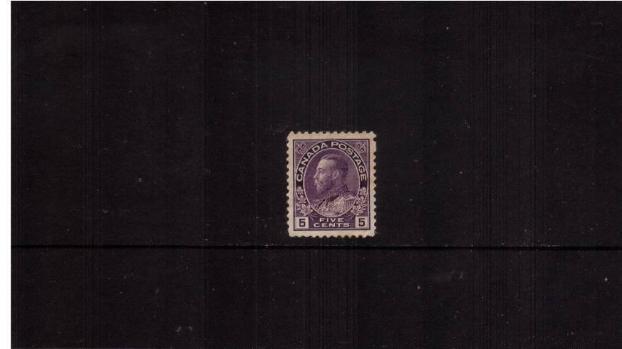 5c Violet ''Admiral'' Issue<br/>
A well centered mint single with some gum. SG Cat 5.00
<br/><b>QJX</b>