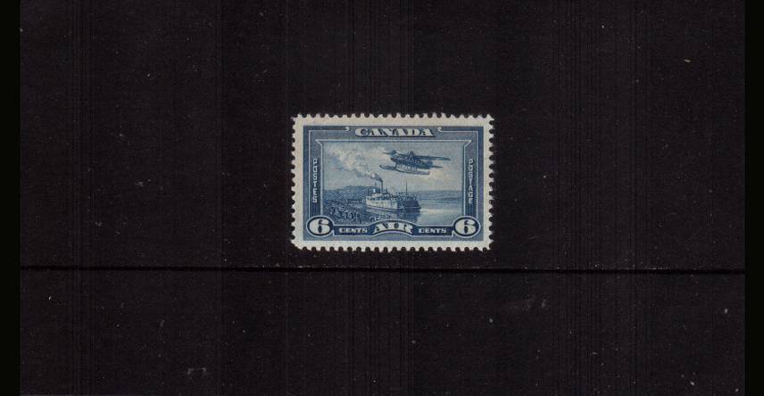 6c Blue AIR single lightly mounted mint. SG Cat 20.00
<br/>

<br/><b>QJX</b>