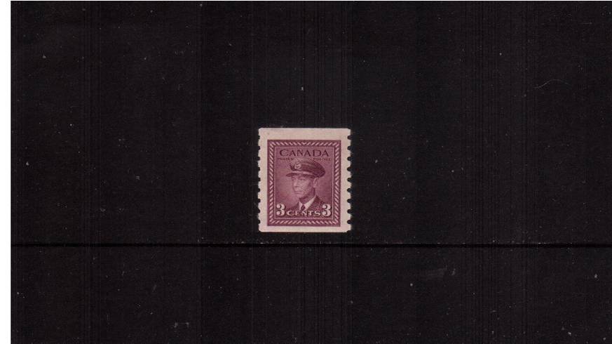 3c Purple - Imperf x Perf 8
<br/>A superb unmounted mint coil single. SG Cat 11.00<br/><b>QJX</b>