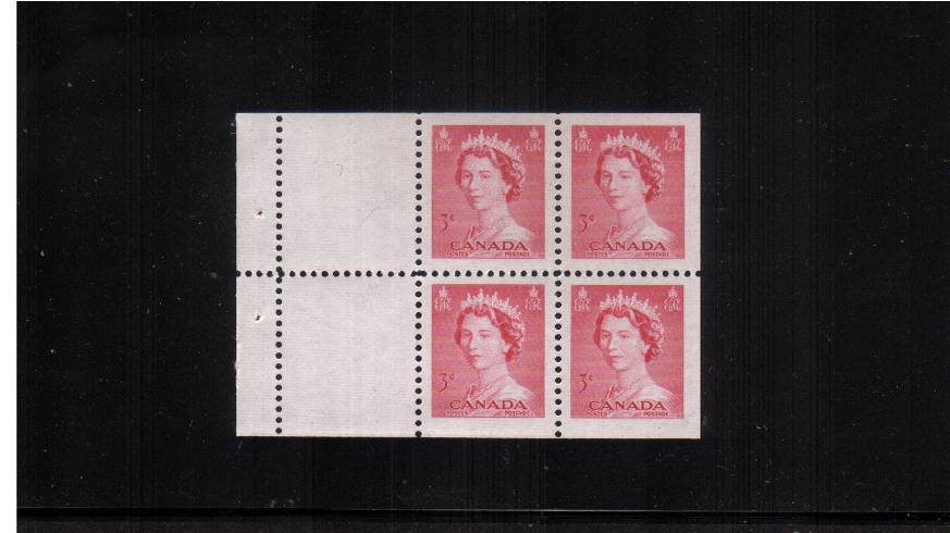 3c Carmine booklet pane of four<br/>
A superb unmounted mint pane
<br/><b>QJX</b>