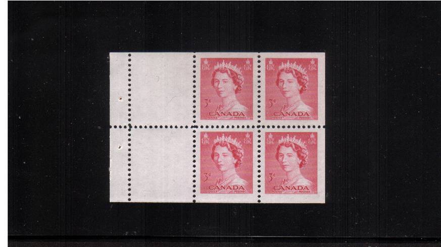 3c Carmine booklet pane of four<br/>
A superb unmounted mint pane
<br/><b>QJX</b>