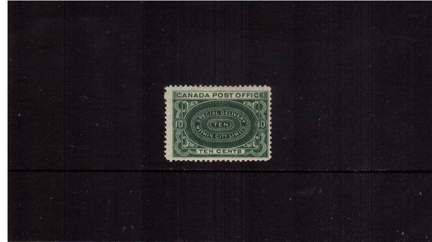 10c Deep Green.<br/>
A good fresh mounted mint stamp. SG Cat 60.00 
<br/><b>QJX</b>