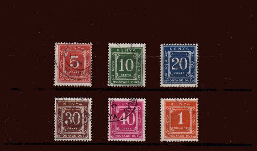 Postage Due - Perf 14x13� - set of six superb fine used.<br/>
The 1/- does have a short perf at foot reflected in the price.