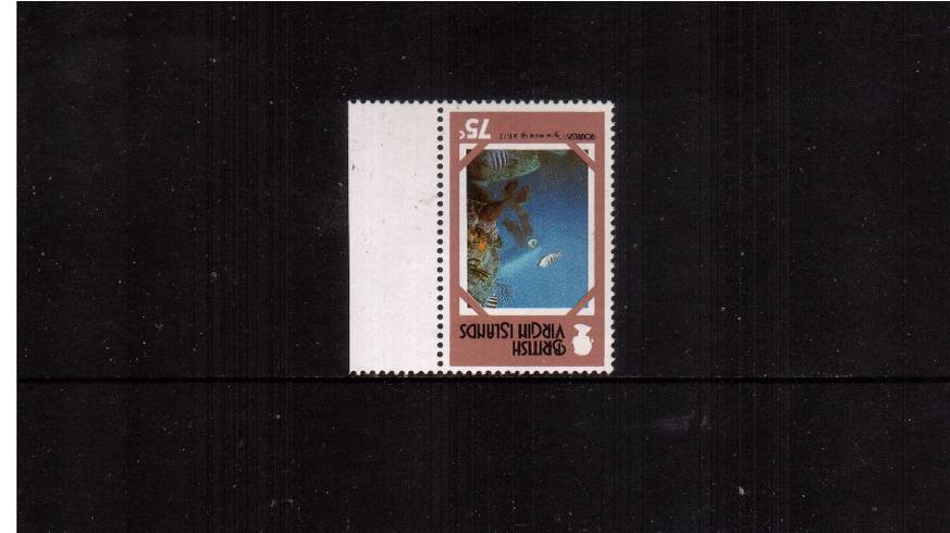 75c Tourism marginal single showing WATERMARK INVERTED superb unmounted mint.