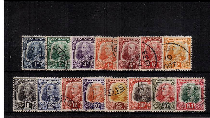 The Sir Charles Brooke set of fifteen superb very fine used<br/>each with the correct distinctive cancel.<br/>SG Cat £160
<br/><b>QMX</b>