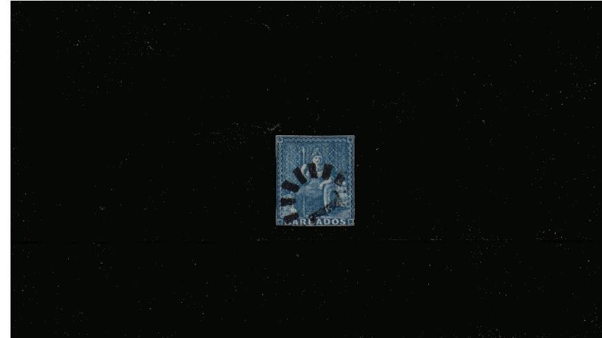 (1d) Pale Blue<br/>
A good used space filler stamp with no margins.<br/><b>QPX</b>