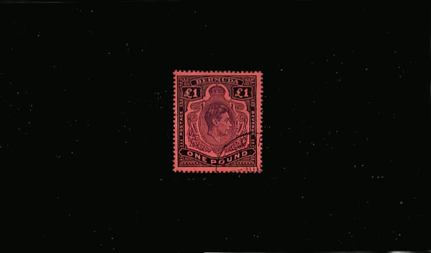 1 Purple and Black on Red<br/>
A superb fine used single cancelld acros the SE corner with a light CDS. Stunning!<br/><b>QPX</b>