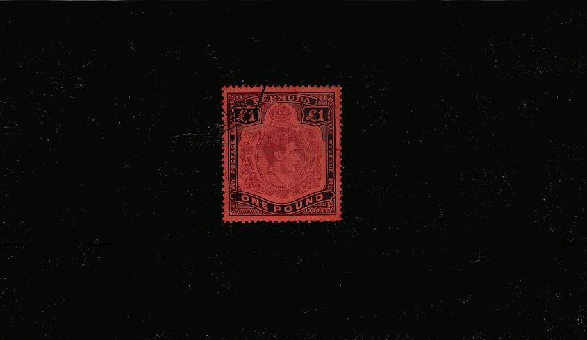 1 Purple and Black on Red<br/>
A superb fine used single cancelld across the NW corner with part CDS. Stunning!<br/><b>QPX</b>