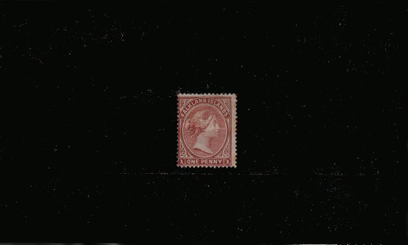 1d Claret - with No Watermark<br/>
A no gum stamp. SG Cat 750<br/><b>QPX</b>