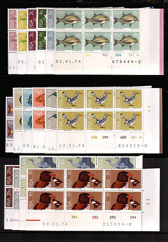 Wildlife set of sixteen in superb unmounted mint cylinder blocks of six
<br/><b>QPX</b>