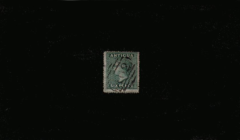 6d Blue Green - No Watermark - Rough Perf 14 to 16<br/>
A superb fine used single. SG Cat �0

<br/><b>QPX</b>