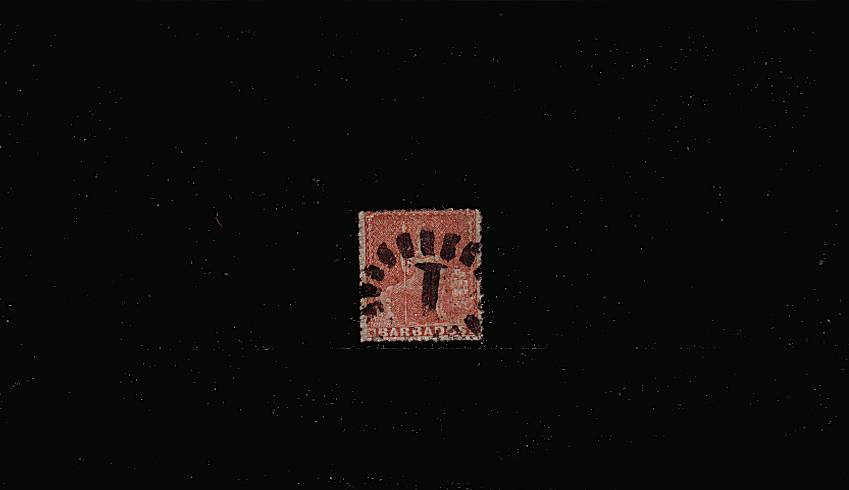 (4d) Dull Brown-Red - No Watermark - Rough Perf 14 to 16<br/>
A good sound used stamp. SG cat �
<br/><b>QPX</b>