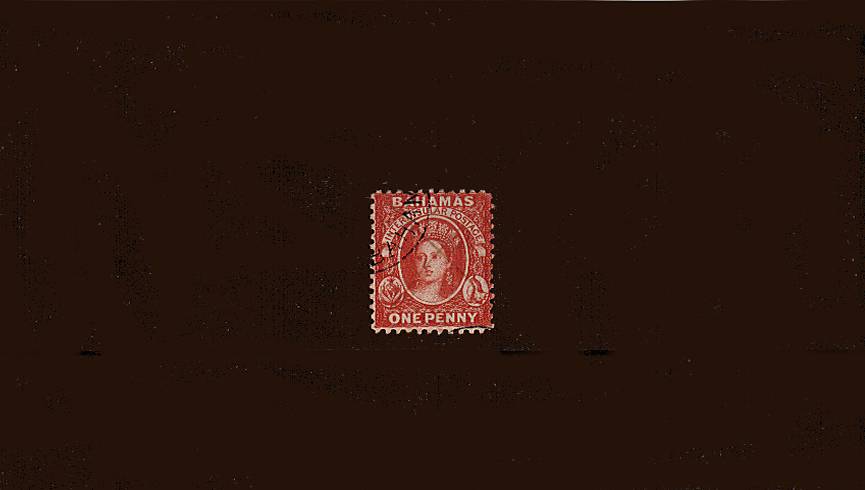 1d Scarlet-Vermilion - Watermark Crown CA - Perforation 12<br/>
A superb fine used single with a crisp CDS corner cancel<br/>also with a very light pen cancel. SG Cat £14