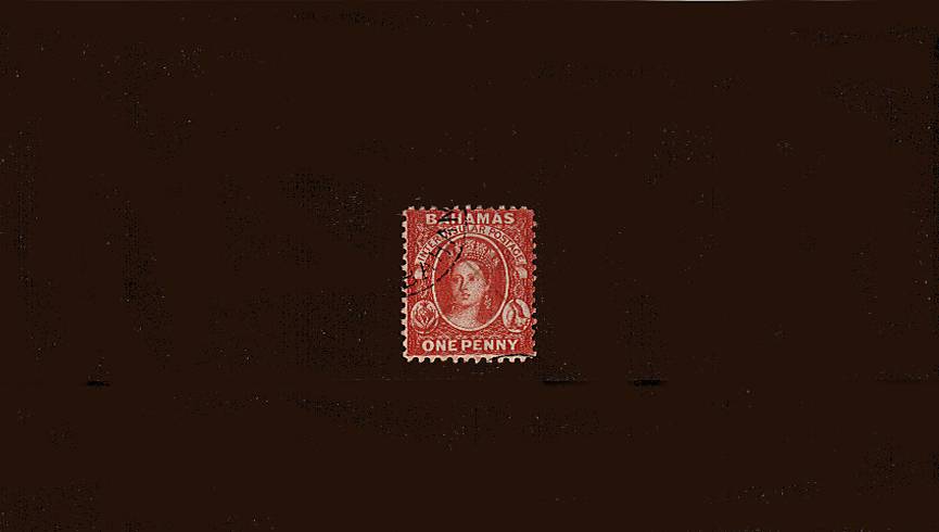 1d Scarlet-Vermilion - Watermark Crown CA - Perforation 12<br/>
A superb fine used single with a crisp CDS corner cancel<br/>also with a very light pen cancel. SG Cat 14