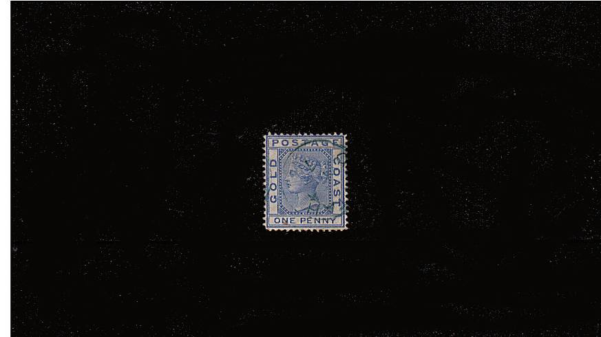 4d 1d Blue - Watermark CC<br/>
A superb fine used stamp cancelled wit a light BLUE CDS cancel. Pretty!