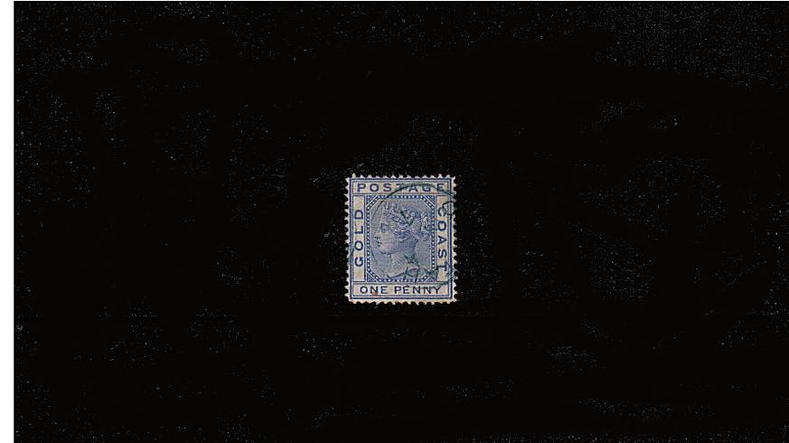 4d 1d Blue - Watermark CC<br/>
A superb fine used stamp cancelled wit a light BLUE CDS cancel. Pretty!