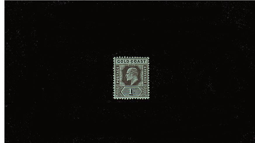 1/- Black on Green - Watermark Multiple Crown CA<br/>
A fine lightly mounted mint single. SG Cat �