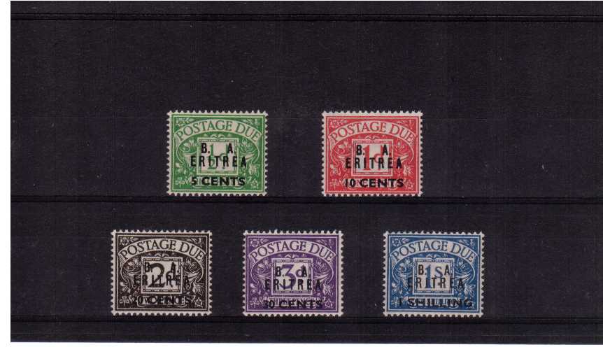 ERITREA - Superb light mounted mint set of five<br/><b>QQL</b>