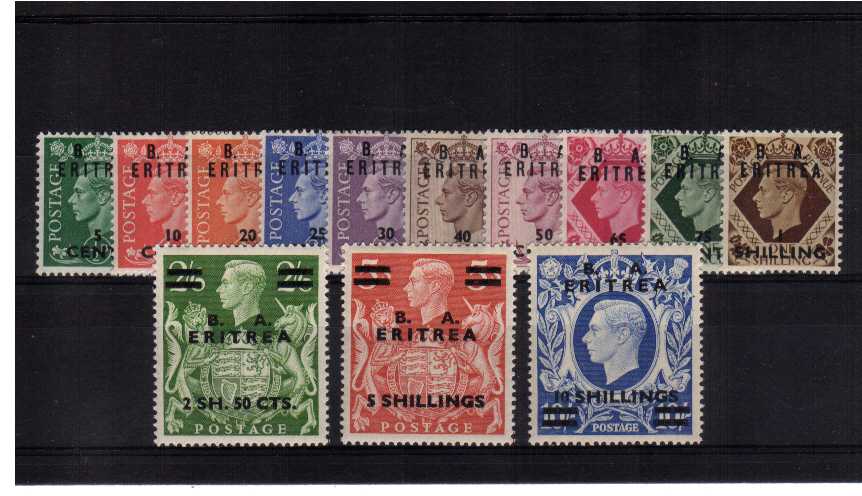 ERITREA - Superb lightly mounted mint set of thirteen.<br/><b>QQL</b>
